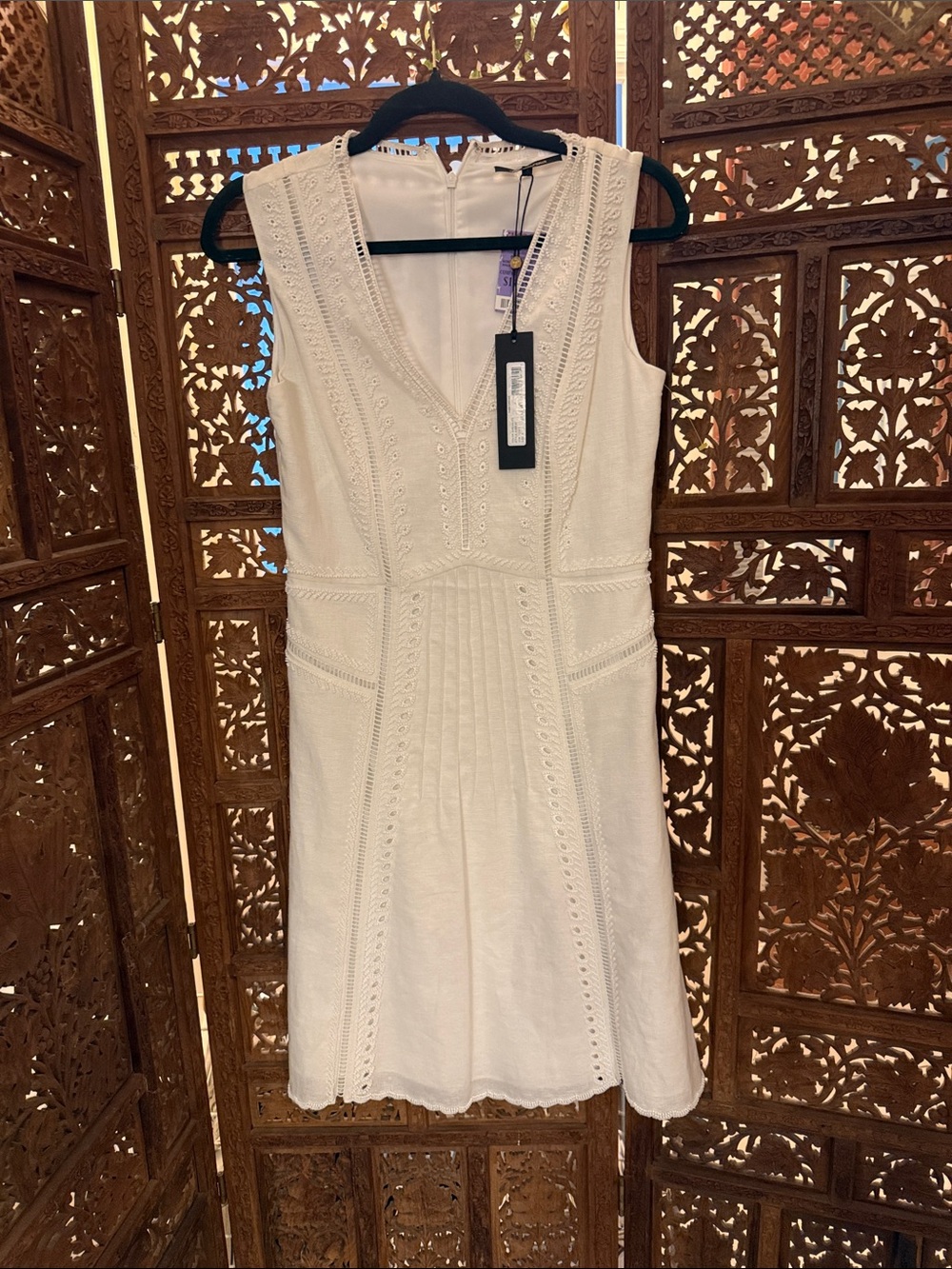 Beautiful white embroidered and beaded dress NWT